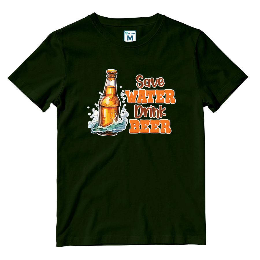 Cotton Shirt: Save Water Beer