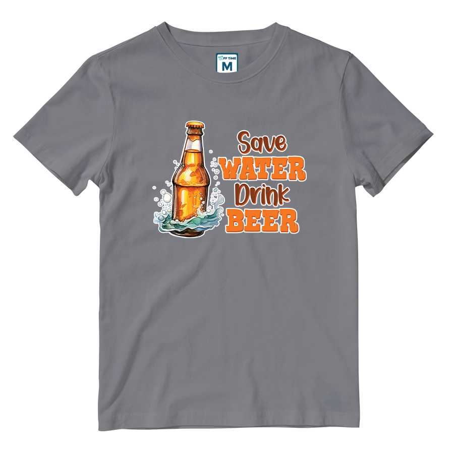 Cotton Shirt: Save Water Beer