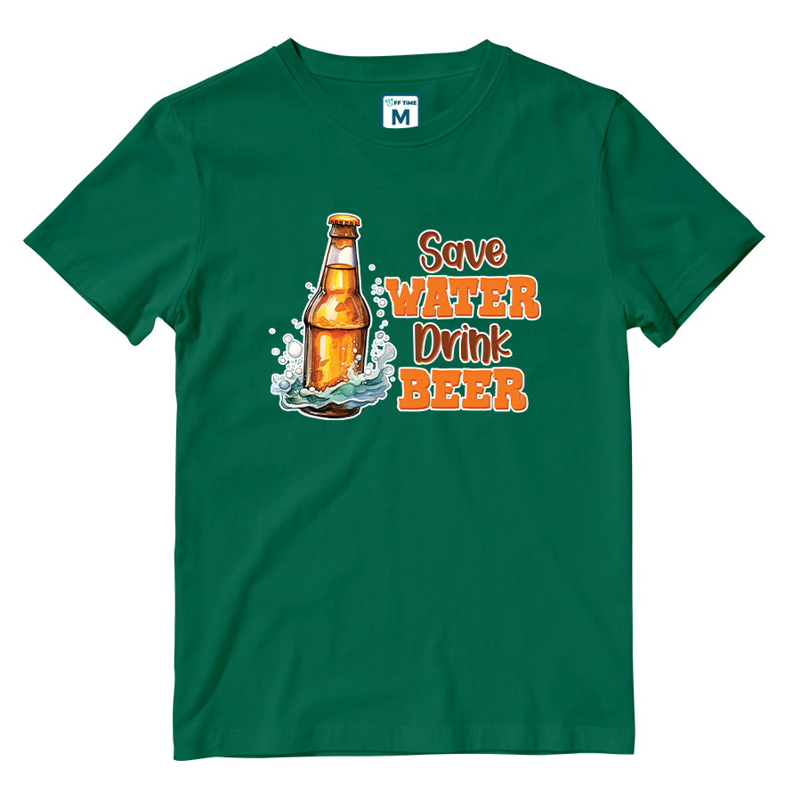 Cotton Shirt: Save Water Beer