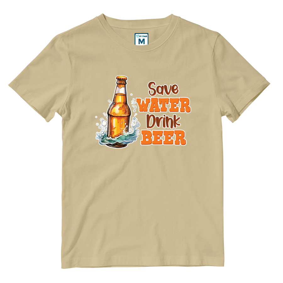 Cotton Shirt: Save Water Beer