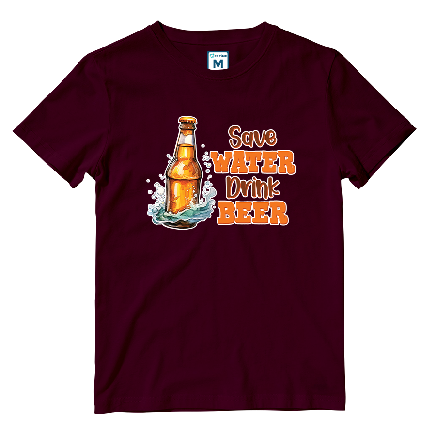 Cotton Shirt: Save Water Beer