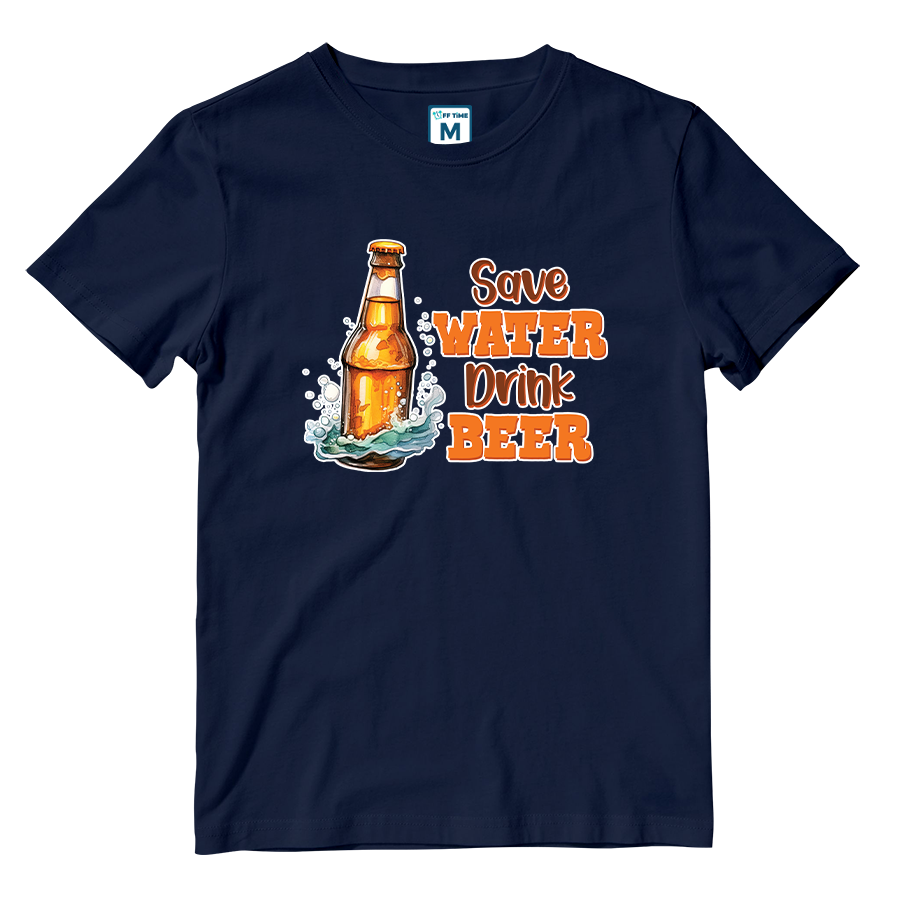 Cotton Shirt: Save Water Beer