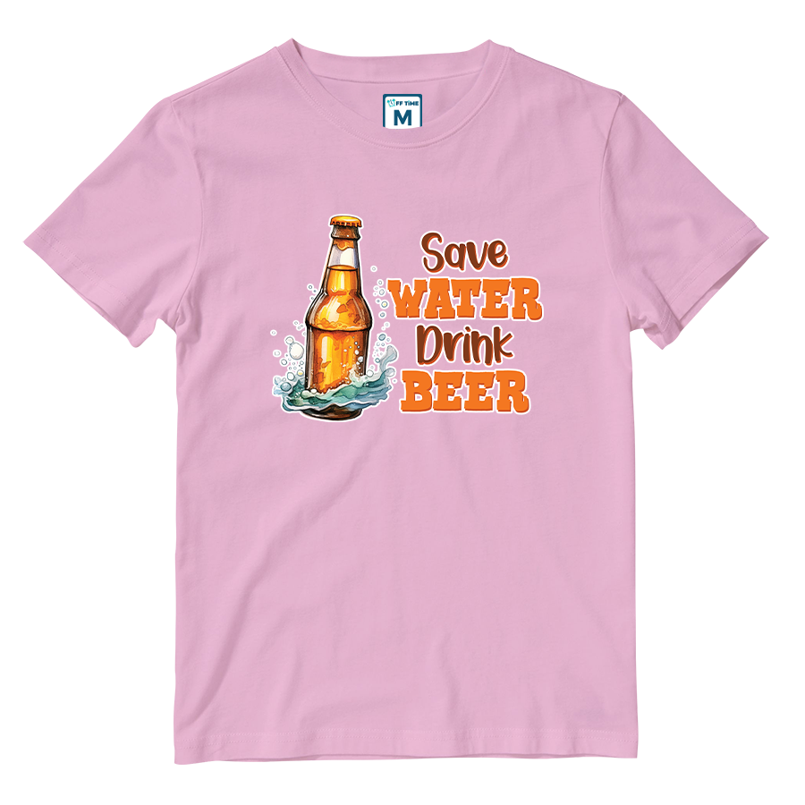 Cotton Shirt: Save Water Beer