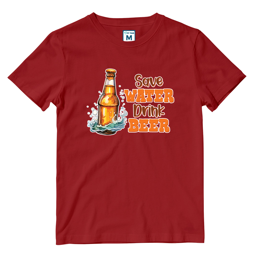 Cotton Shirt: Save Water Beer