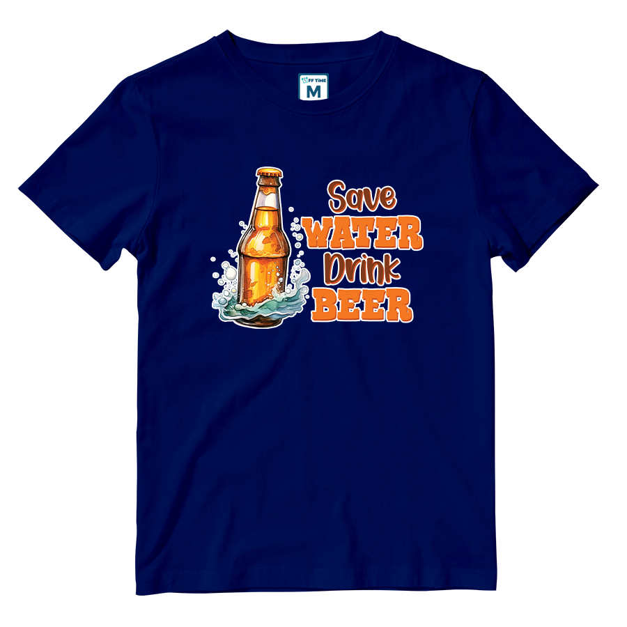 Cotton Shirt: Save Water Beer