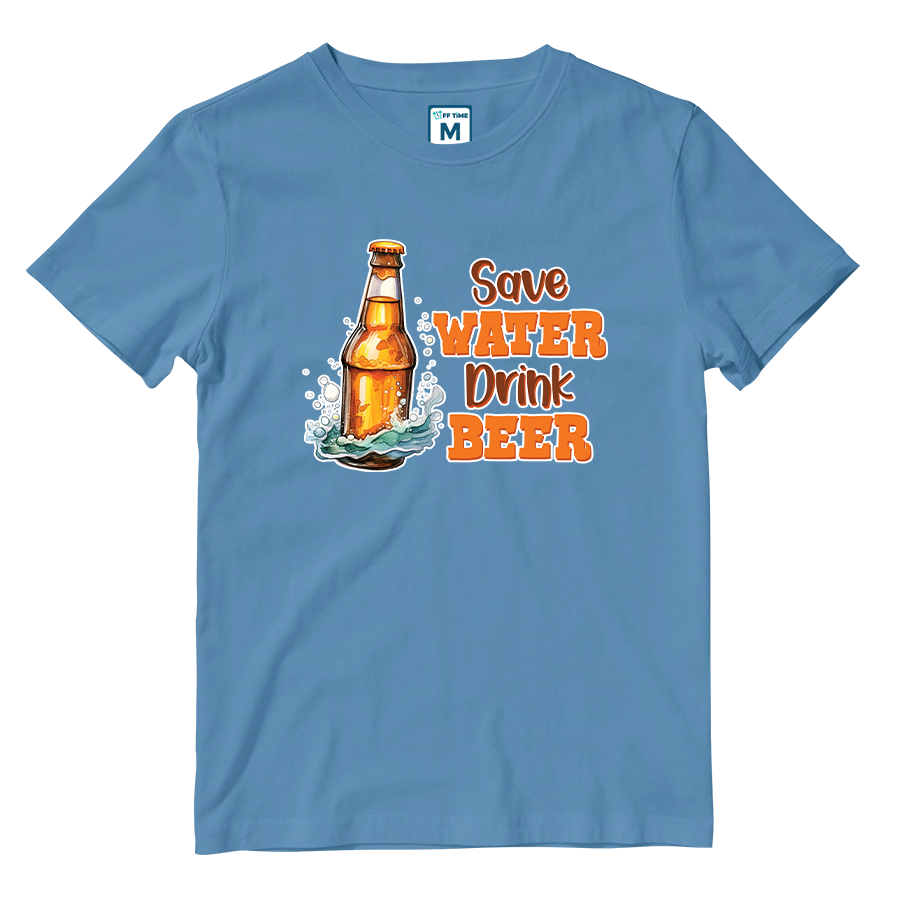 Cotton Shirt: Save Water Beer