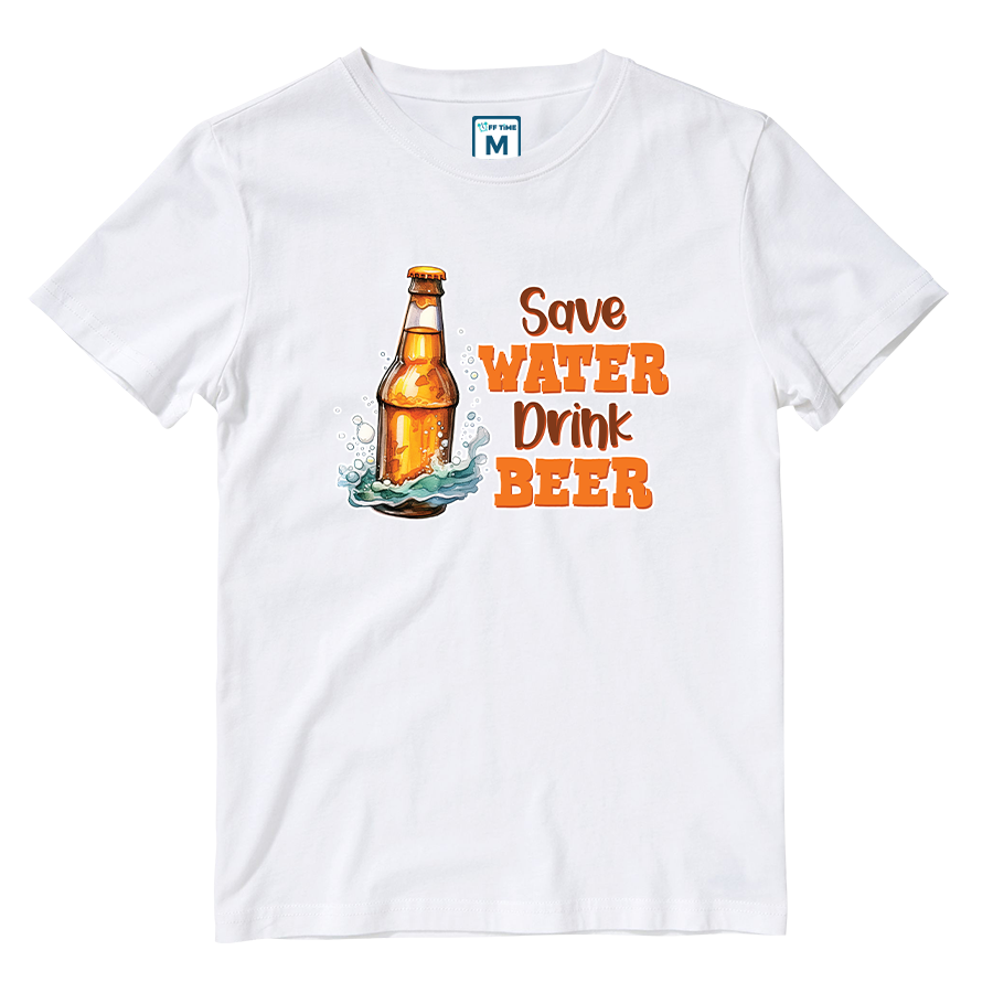 Cotton Shirt: Save Water Beer