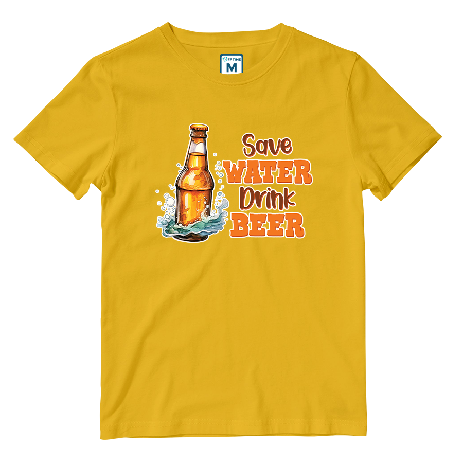 Cotton Shirt: Save Water Beer