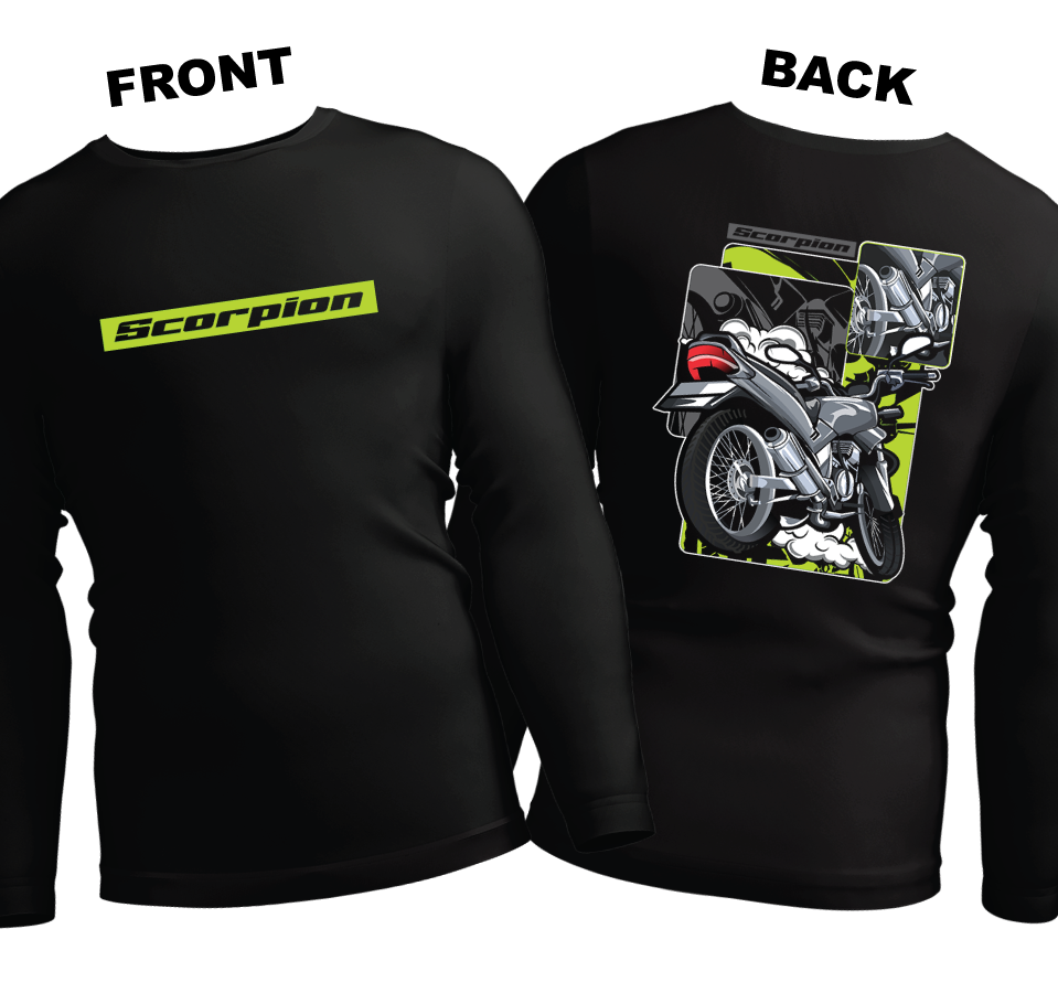 Long Sleeve Drifit Shirt: Scorpion (Front and Back)