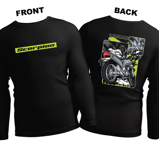 Long Sleeve Drifit Shirt: Scorpion (Front and Back)