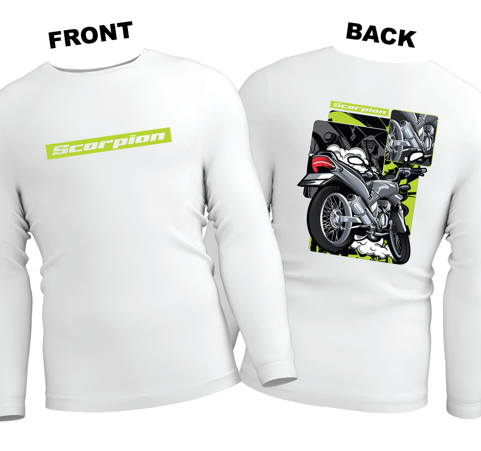 Long Sleeve Drifit Shirt: Scorpion (Front and Back)
