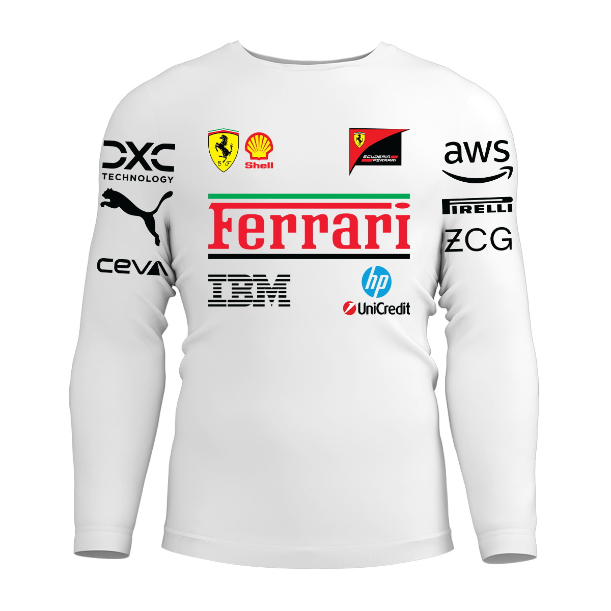 Long Sleeve Drifit Shirt: Scuderia Ferrari