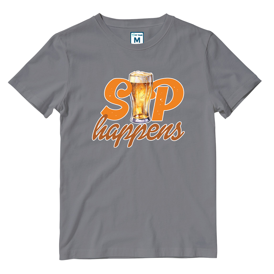 Cotton Shirt: Sip Happens