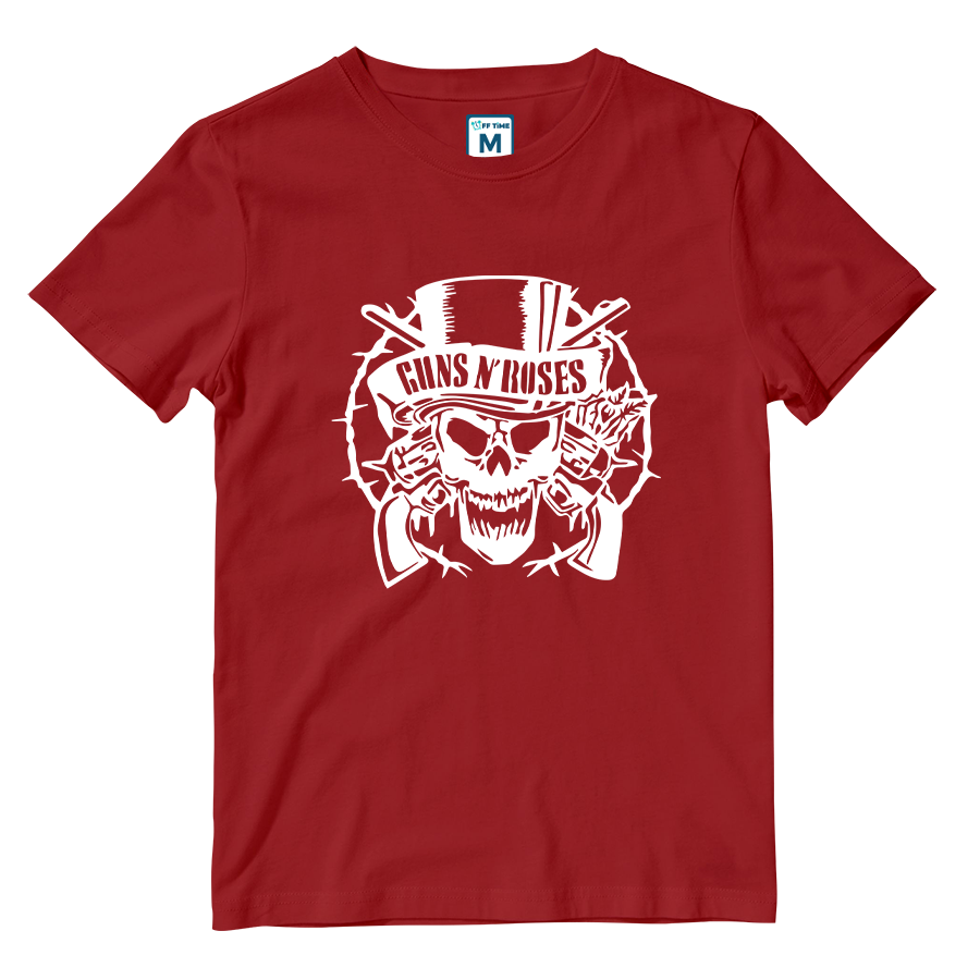 Cotton Shirt: Skulls and Guns