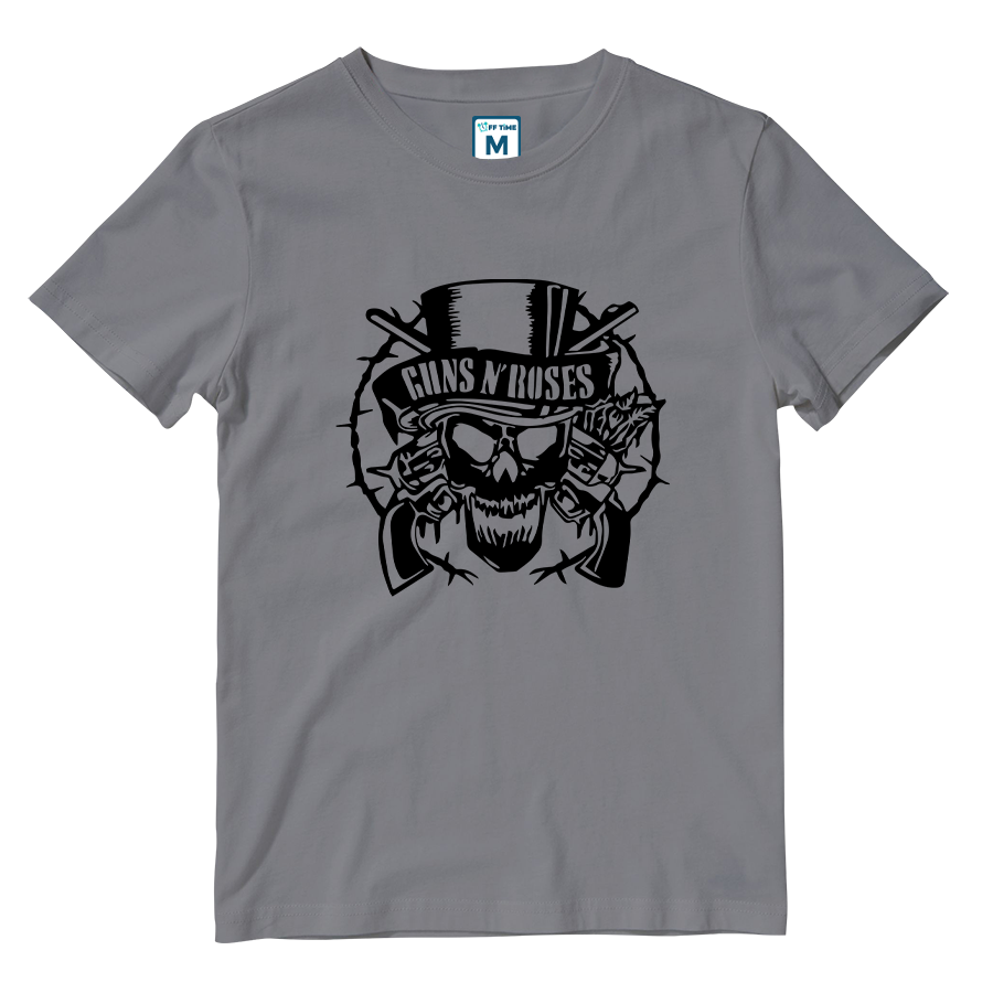 Cotton Shirt: Skulls and Guns