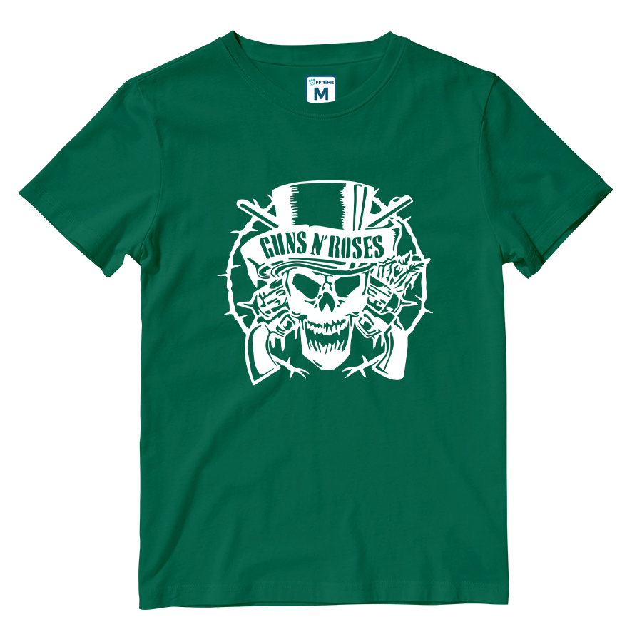 Cotton Shirt: Skulls and Guns