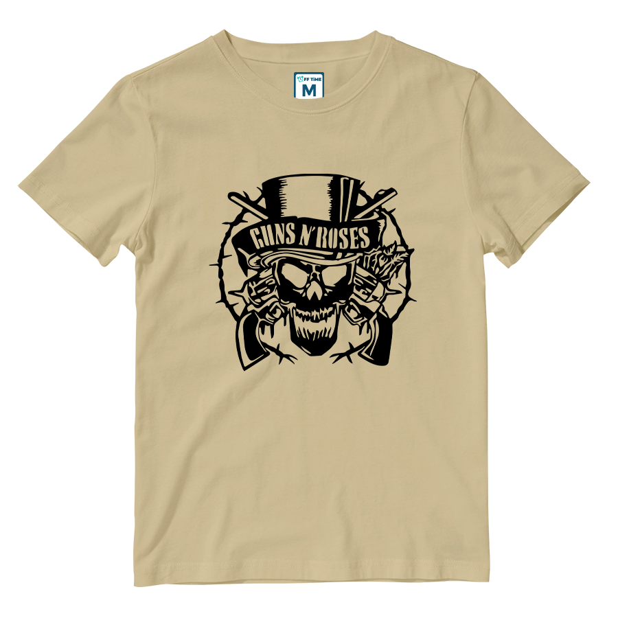 Cotton Shirt: Skulls and Guns