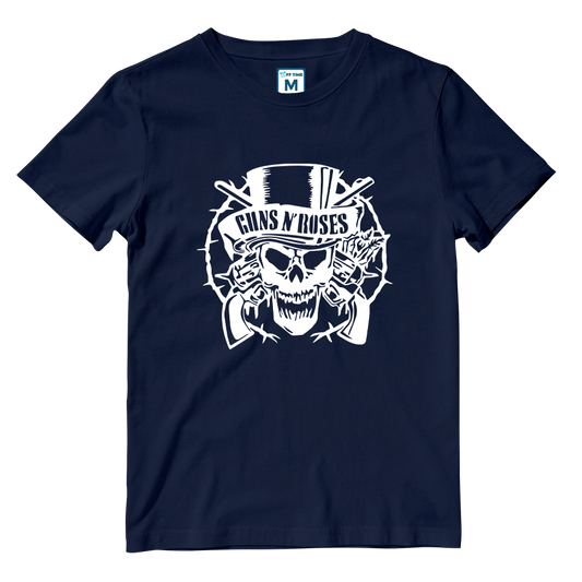 Cotton Shirt: Skulls and Guns