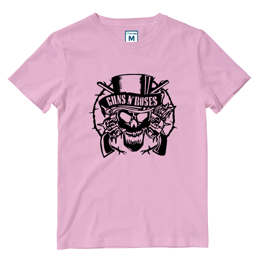 Cotton Shirt: Skulls and Guns