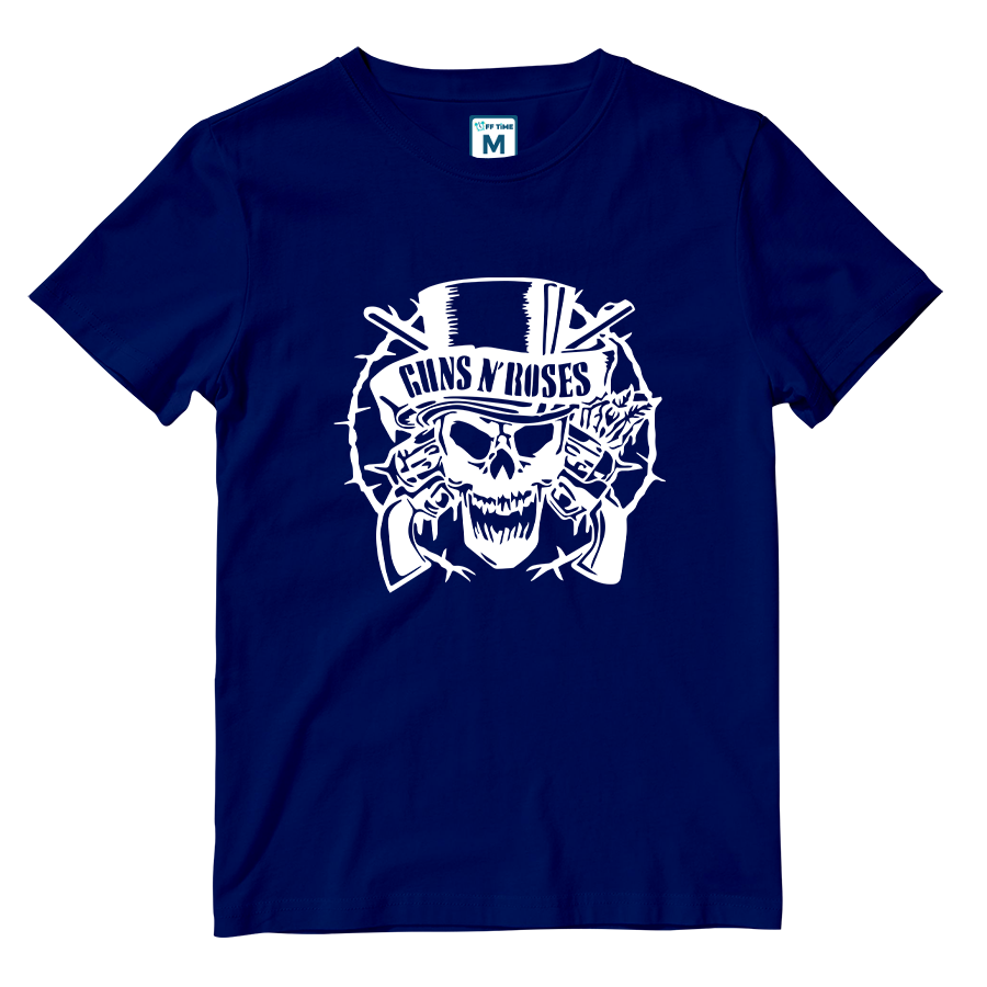 Cotton Shirt: Skulls and Guns