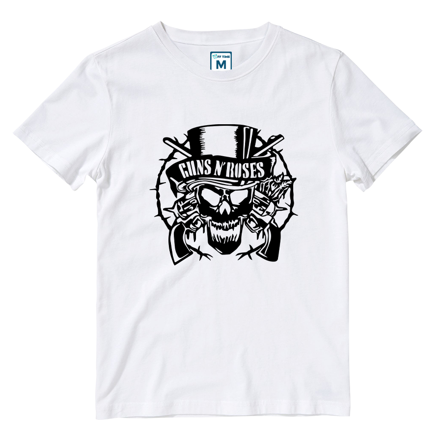 Cotton Shirt: Skulls and Guns