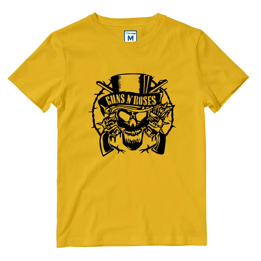 Cotton Shirt: Skulls and Guns