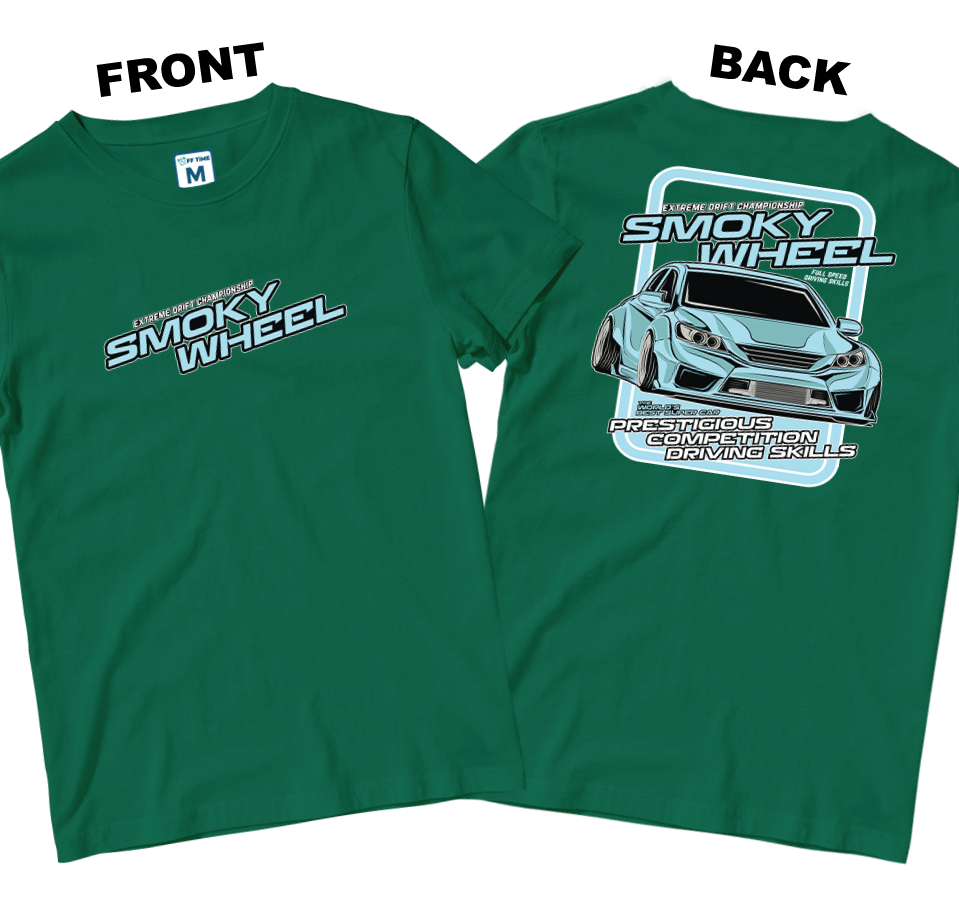 Cotton Shirt: Smoky Wheel (Front and Back)