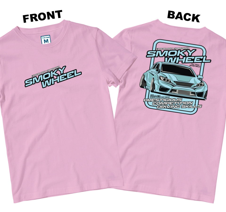 Cotton Shirt: Smoky Wheel (Front and Back)