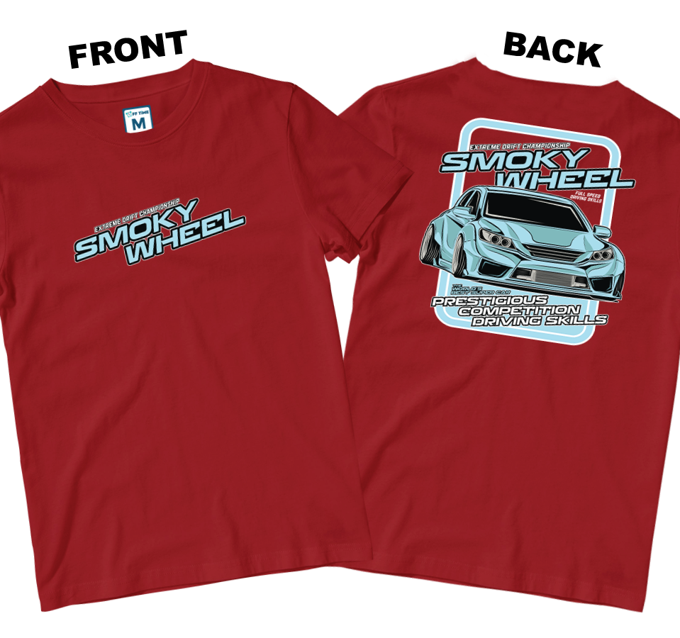 Cotton Shirt: Smoky Wheel (Front and Back)