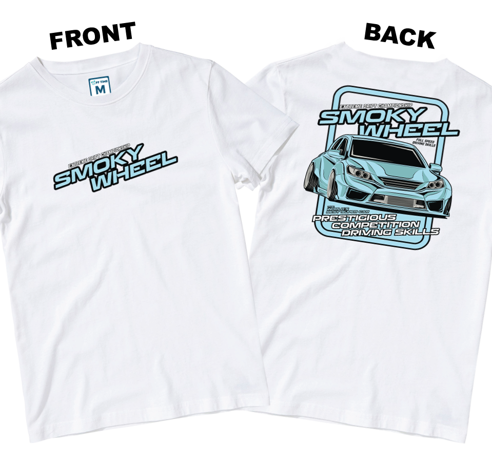 Cotton Shirt: Smoky Wheel (Front and Back)