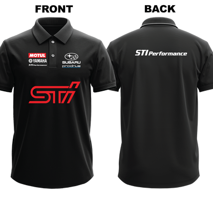 Drifit Polo Shirt: Subaru STI (Front and Back)