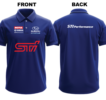 Drifit Polo Shirt: Subaru STI (Front and Back)