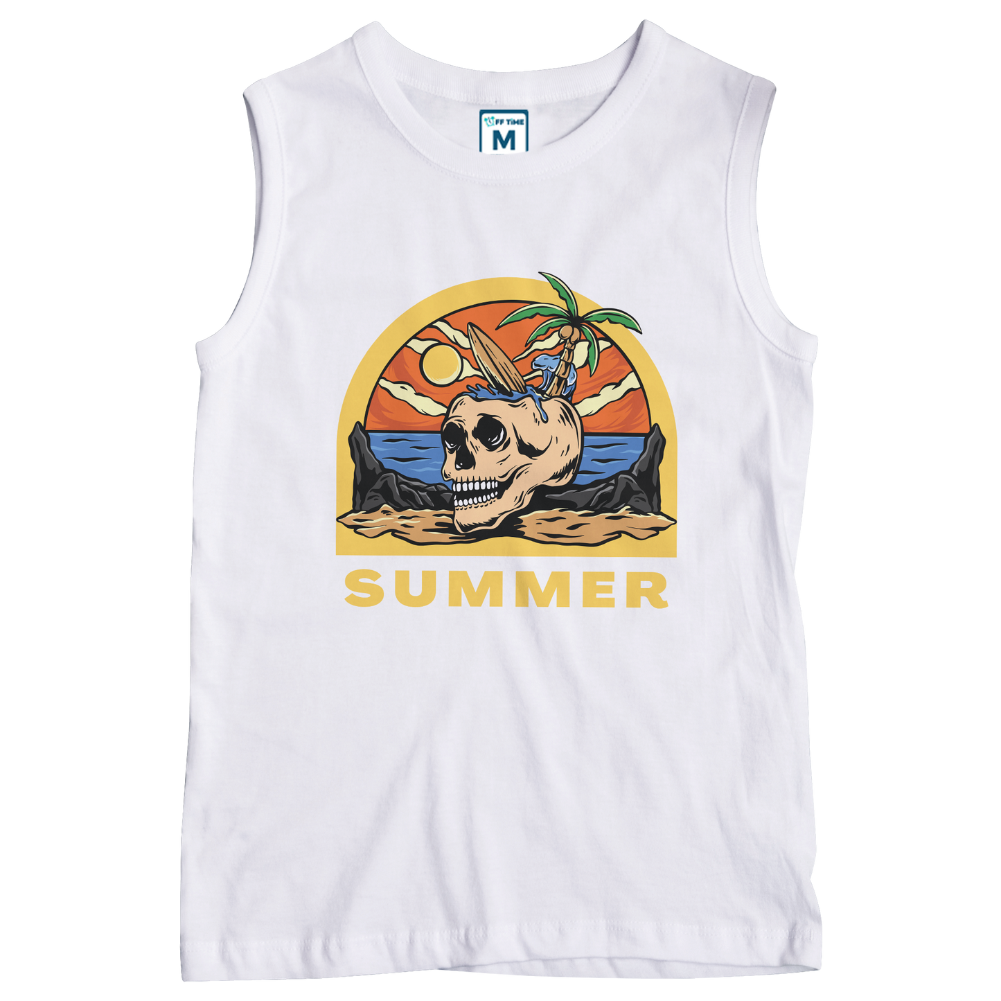 Sleeveless Drifit Shirt: Summer Skull