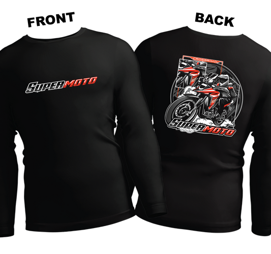 Long Sleeve Drifit Shirt: Supermoto (Front and Back)