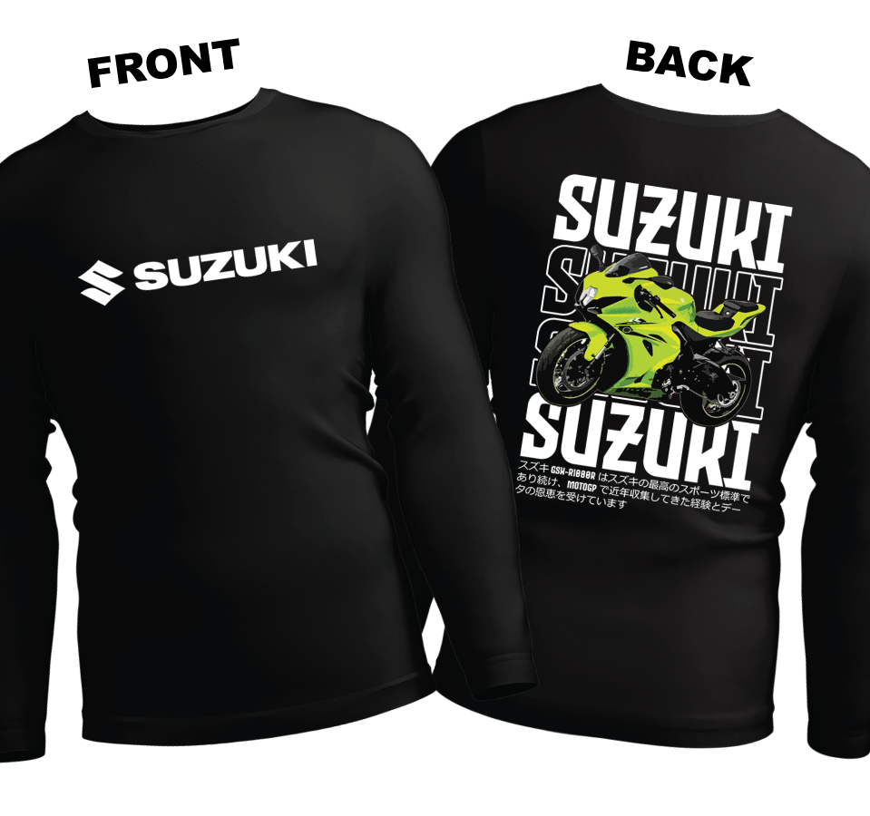 Long Sleeve Drifit Shirt: Suzuki (Front and Back)