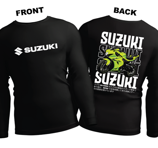 Long Sleeve Drifit Shirt: Suzuki (Front and Back)