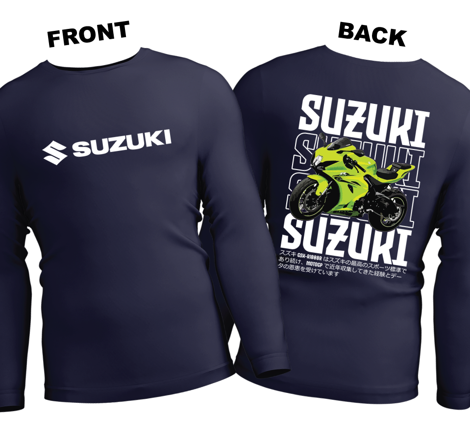 Long Sleeve Drifit Shirt: Suzuki (Front and Back)