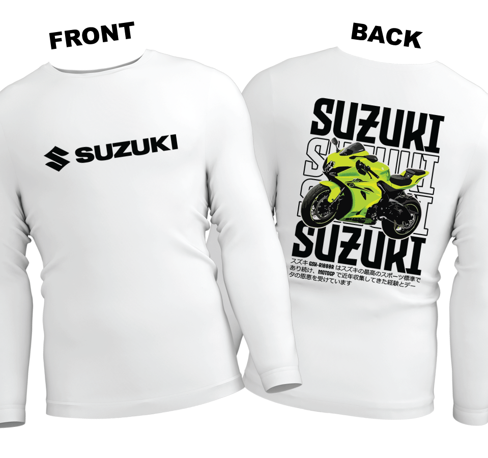Long Sleeve Drifit Shirt: Suzuki (Front and Back)
