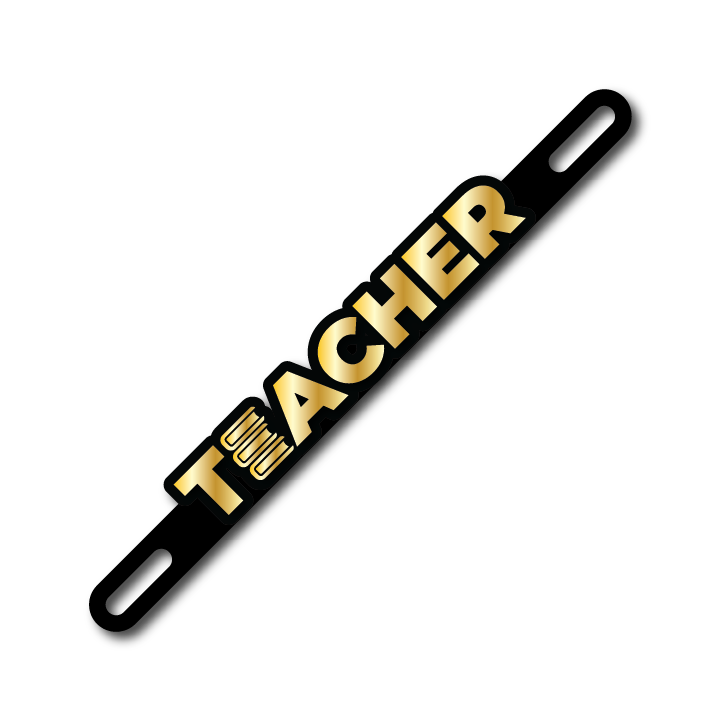 Car Plate Badge: Teacher Ver 2
