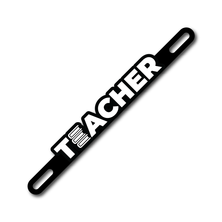 Car Plate Badge: Teacher Ver 2