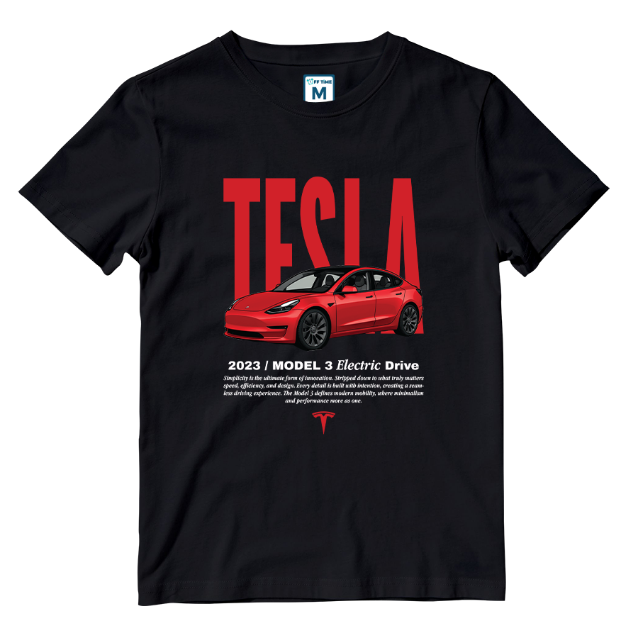 Cotton Shirt: Tesla Model 3