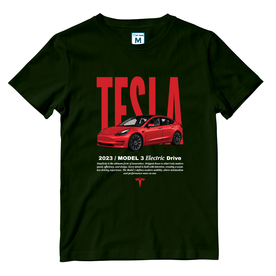 Cotton Shirt: Tesla Model 3