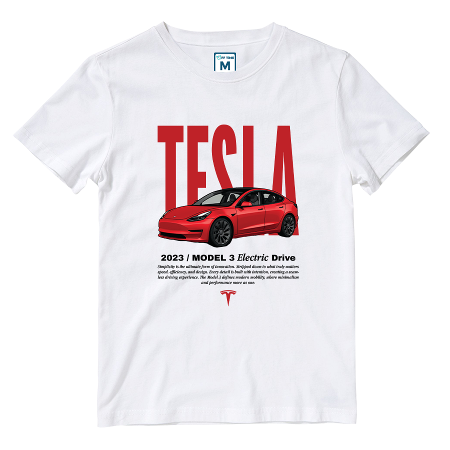 Cotton Shirt: Tesla Model 3