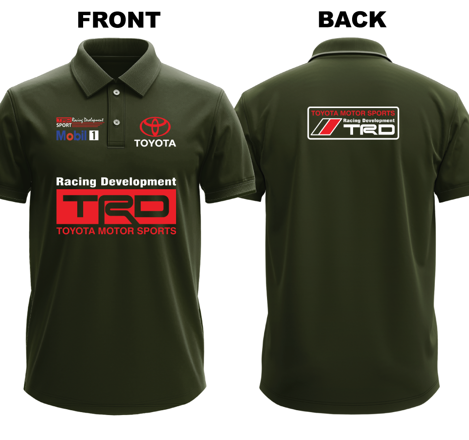 Drifit Polo Shirt: Toyota TRD (Front and Back)