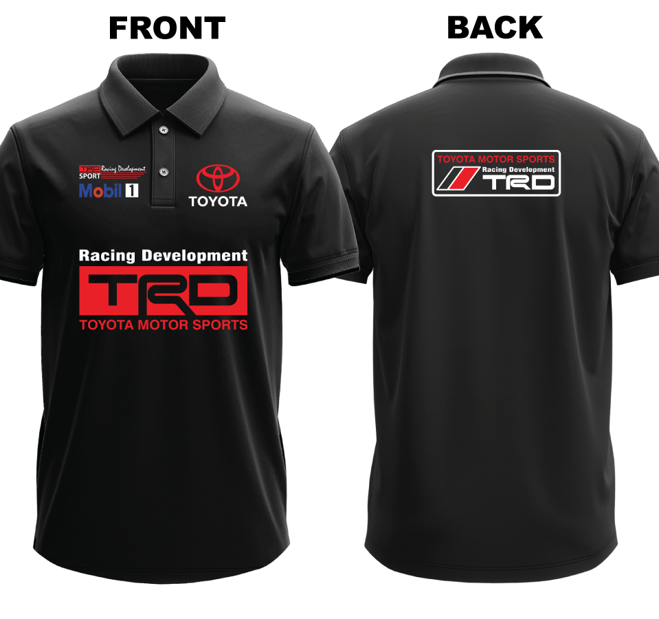 Drifit Polo Shirt: Toyota TRD (Front and Back)