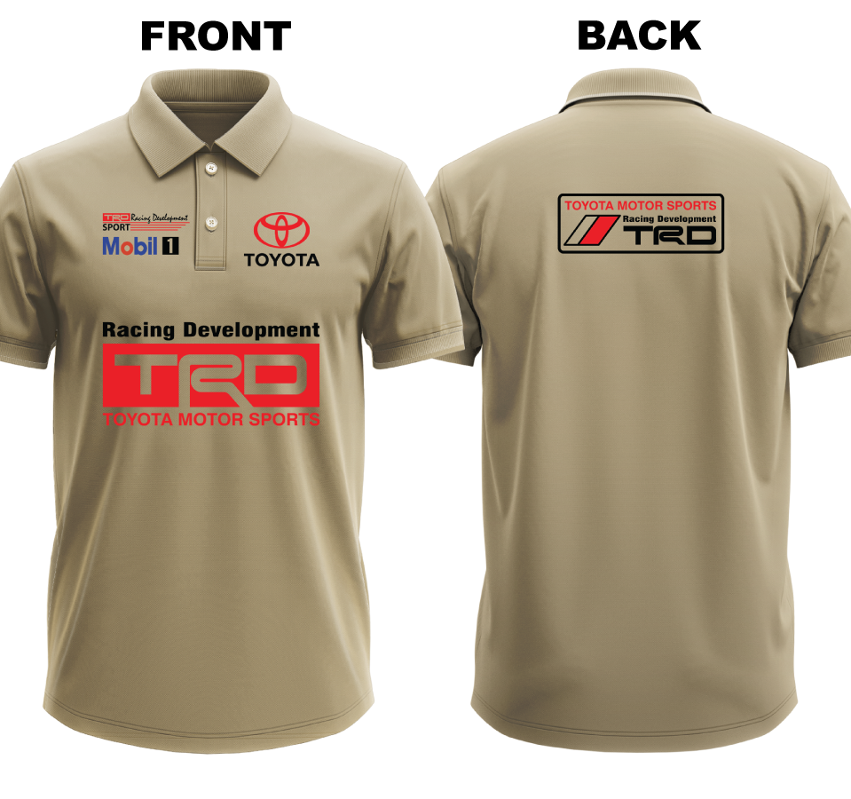 Drifit Polo Shirt: Toyota TRD (Front and Back)