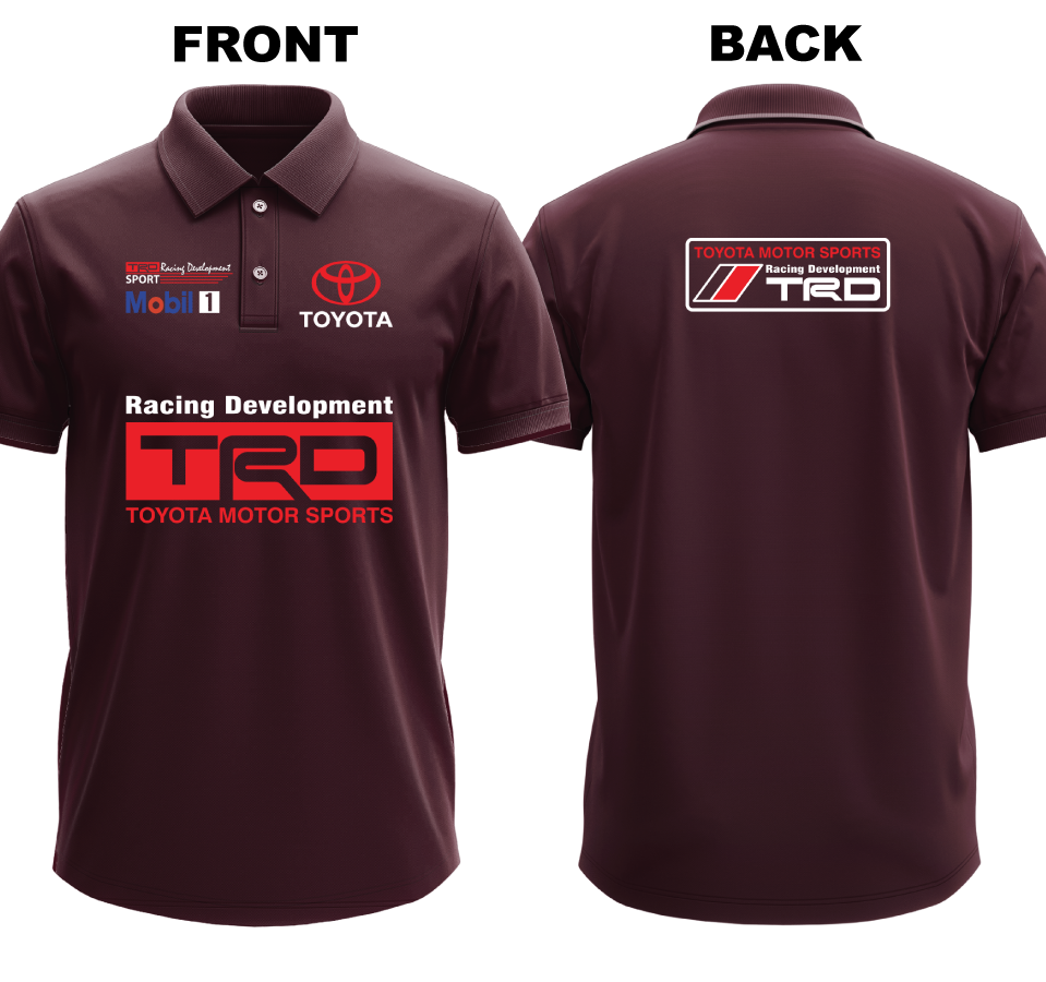 Drifit Polo Shirt: Toyota TRD (Front and Back)