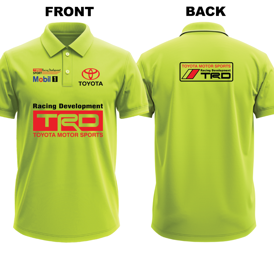 Drifit Polo Shirt: Toyota TRD (Front and Back)