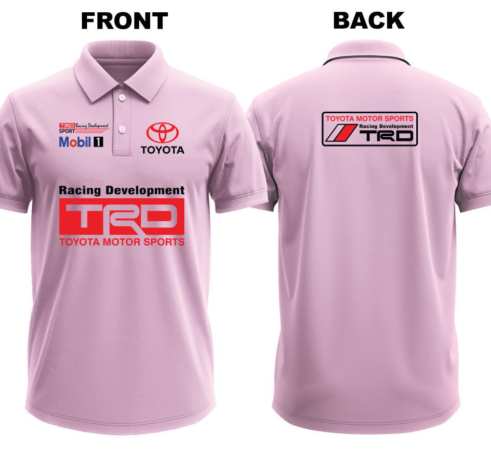 Drifit Polo Shirt: Toyota TRD (Front and Back)