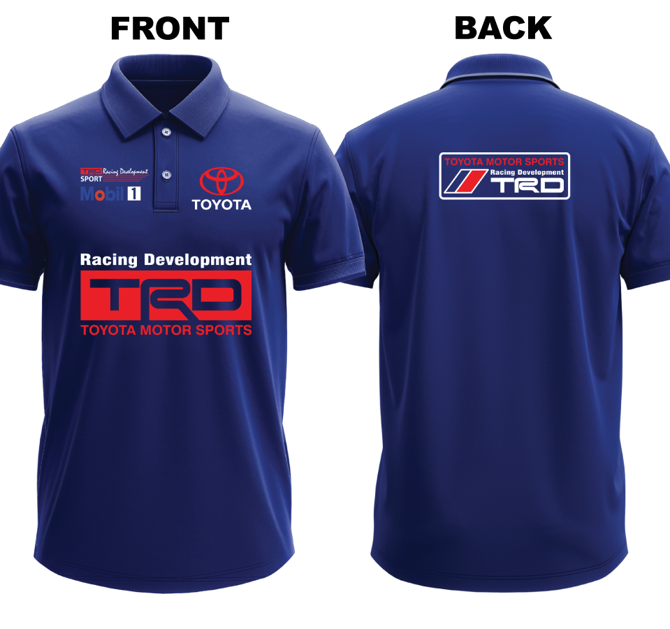 Drifit Polo Shirt: Toyota TRD (Front and Back)